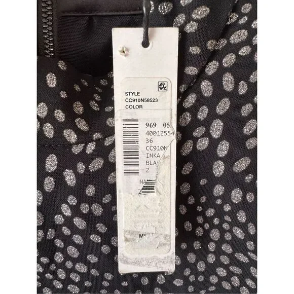 NWT Alice + Olivia Inka Strong-Shoulder Mockneck Dress Size 2 - Picture 4 of 12